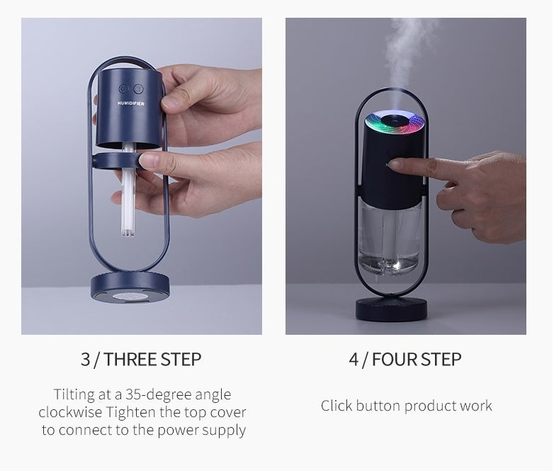 Magic Shadow™ – USB Humidifier with 3D Projection Lights | Ultrasonic Mist & Air Purifier