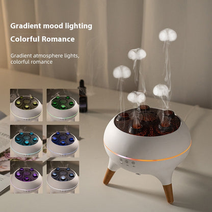 Jellyfish Flame Ultrasonic Air Humidifier & Aroma Diffuser with Remote Control